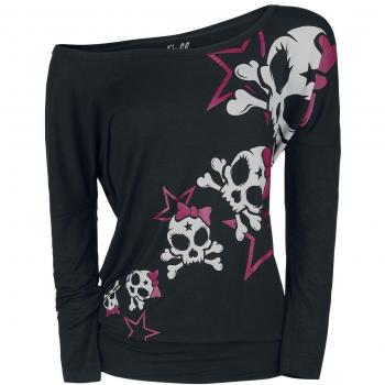 Full Volume by EMP Camiseta Mujer Stars and Skulls Manga larga Mujer Negro XL