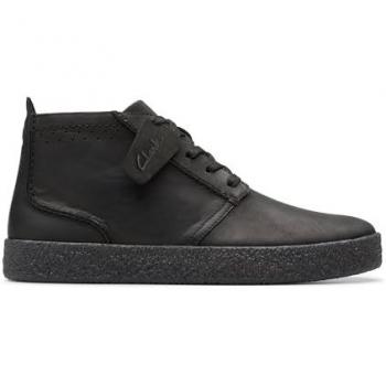 Clarks Men's Black Mid-Top Lace-Up Boots Streethill 26178258 Size 12 US