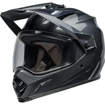 Bell MX-9 Adventure MIPS Casco Off-road Cromado-Plateado Negro Gris Charcoal/Plata