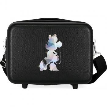 Neceser de Viaje Infantil Disney Minnie Silver ABS Adaptable 9L Negro