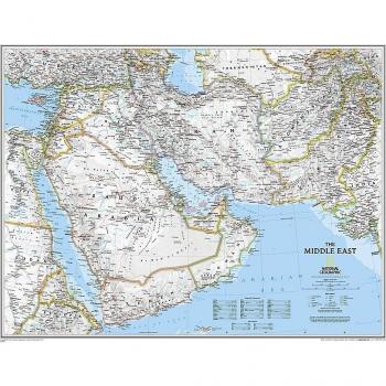Middle East, tubed: Wall Maps Countries & Regions