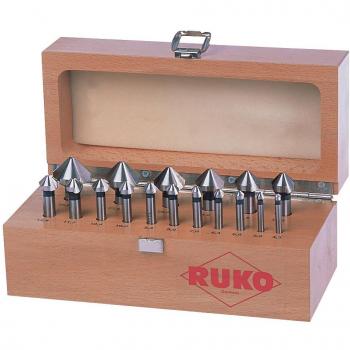 Ruko 102155 Juego de 17 avellanadores cónicos, DIN 335 forma C