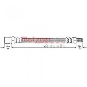 Metzger 4112821 Tubo flexible de frenos