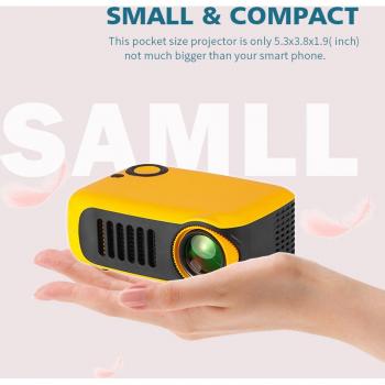 Miniproyector Portátil A2000 800 Lúmenes 1080P LCD 50,000 Horas para Cine en Casa y Juegos (Banco de Energía, TV Box/XBOX)