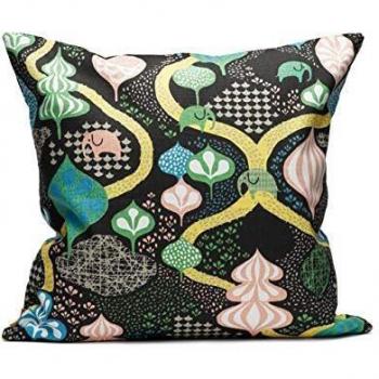 Cojín Decorativo 50 cm x 50 cm - Bosque Saga-Negro/Multi