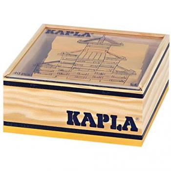 KAPLA Bloques de Madera Amarillos, Caja de 40 Piezas