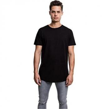 Urban Classics Men's Shaped Long Tee T-Shirt - Black - Sizes S to 5XL
