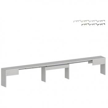 Banco consola extensible para mesa de comedor 66-290 cm Pratika B - Blanco Shabby