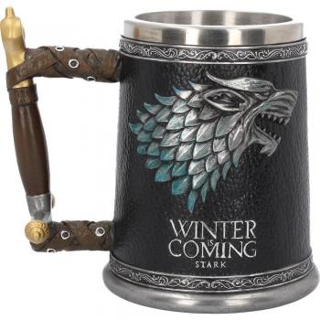 Juego de Tronos lanzador de lujo 3D Shadow Wolf Se acerca el invierno cresta decoración gris 600ml