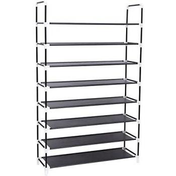 Songmics Zapatero Estantería 8 pisos 88 x 28 x 142 cm Negro LSR08H
