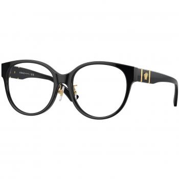 Versace VE3351D Asian Fit GB1 Women's Eyeglasses Black Size 53 (Frame Only) - Blue Light Block Available