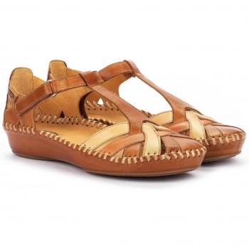 Sandalias de cuña Pikolinos Vallarta 655-0732C5 Piel Brandy