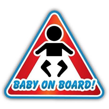 Baby On Board Silhouette Warning Sign Alta Calidad De Coche De Parachoques Etiqueta Engomada 12 x 10 cm