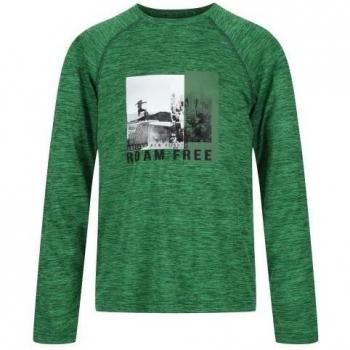 Camiseta Jaspeada Burnlee Roam Free con Estampado Gráfico para Niños/Niñas