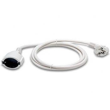 FAMATEL – Cable alargador blanco | 2 metros | Corriente para Exteriores | Protección Infantil | Blanco