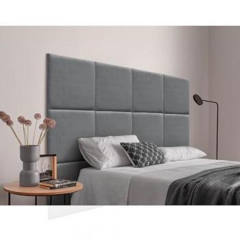 Cabecero de Terciopelo Liso Alta Gama Moderno Acolchado (Rosa, 110x50) - Dhome