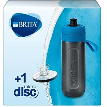 BRITA Water Filter Bottle Active, reduces chlorine and organic impurities, BPA free, Blue, 600ml