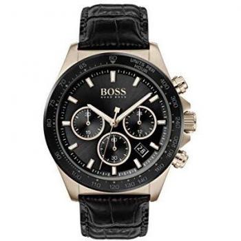 Hugo Boss Men's Analogue Quartz Watch with Leather-Calfskin Strap 1513753