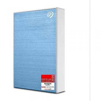 Seagate One Touch, 4 TB, Unidad Disco Duro Externa, Celeste, USB 3.0, PC, Mac, Ordenador, 1 año MylioCreate, 4 meses Plan Adobe Creative Cloud Photography, 2 años de servicios Rescue