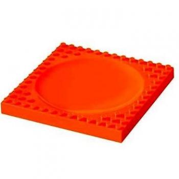 Placematix Llano Plato de plástico para niños Color Naranja, 8.15x1.02x8.15 Inches