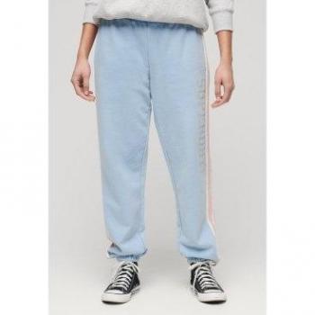 Pantalón Jogger Vintage Azul para Mujer con Rayas Lateral Athletic Essentials Superdry