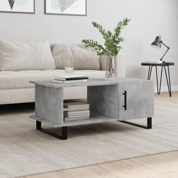Mesa de centro de madera contrachapada gris hormigón 90x50x40 cm, también disponible en blanco, negro y blanco brillante, ideal como mesita de salón o comedor