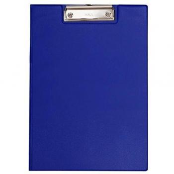 Carpeta Portapapeles A4 con Cubierta Plástica y Clip Metálico, Color Azul