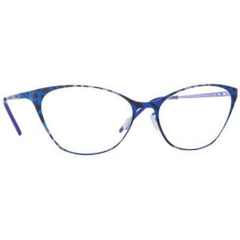 Italia Independent II 5215 IBR.013 Women’s Eyeglasses Blue Size 53 - Blue Light Block Available