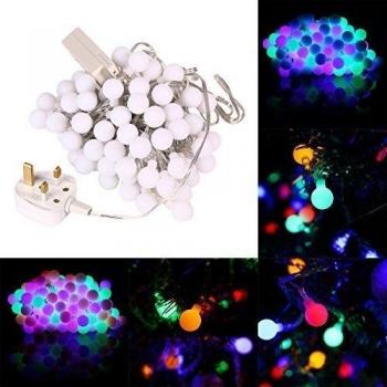 Xcellent Global Cable de 100 luces LED en forma de globo de 33ft 10m 8 Modos con alimentador de energía Colorido Decorativo Luces para Navidad Boda Fiesta etc, LD059E