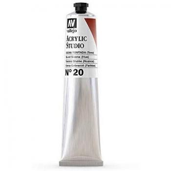 Vallejo : Studio Acrylic Paint : 58ml : Burnt Sienna