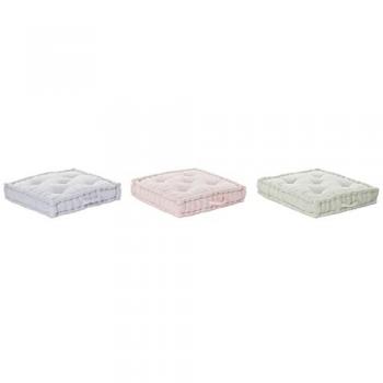 Cojín de suelo DKD Home Decor Multicolor Rectangular 60 x 60 x 13 cm (3 Unidades)