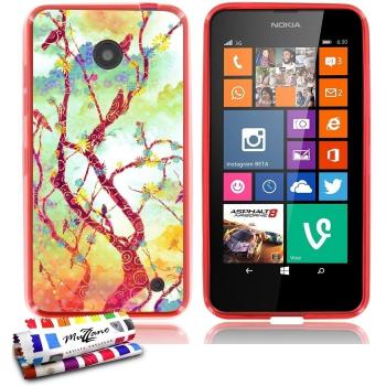 Carcasa Flexible Ultra-Slim NOKIA LUMIA 635 de exclusivo motivo [Poesie liberty] [Roja] de MUZZANO  + ESTILETE y PAÑO MUZZANO REGALADOS - La Protección Antigolpes ULTIMA, ELEGANTE Y DURADERA para su NOKIA LUMIA 635