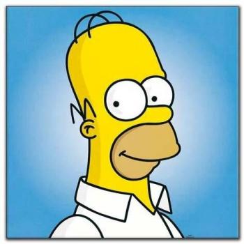 Panel Decorativo Listo para Colgar - Los Simpson Homer 33x33 cm