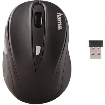 Hama AM-8200 Ratón inalámbrico Óptico 1200DPI - Óptico, RF inalámbrico, 1600 dpi, Negro