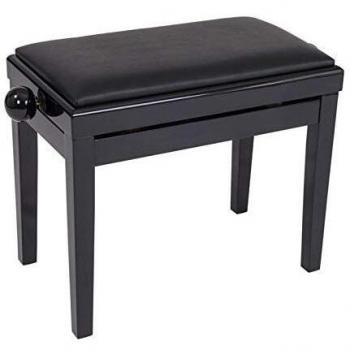 Kinsman Adjustable Piano Bench, Polished Gloss Black