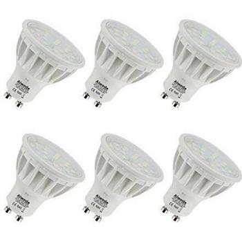 Aiwode 5W Bombilla GU10 LED Equivalente a 50W Blanco Natural 4000K No Regulable 600LM RA85 120°Ángulo de haz,Paquete de 6.