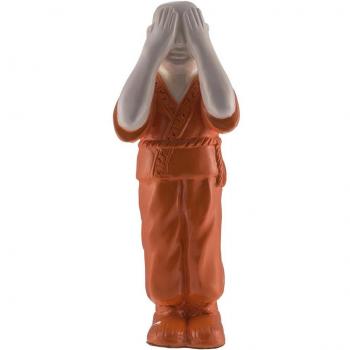 Figura monje sabio de pie terracota ciego