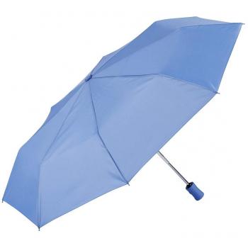 EZPELETA Paraguas Plegable antiviento de Mujer, Abre-Cierra automático con puño Recto. Tejido Liso 12 Colores - Celeste