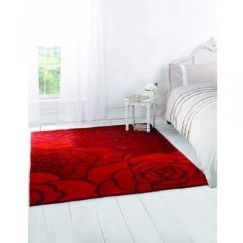 Infinito rojo Petal alfombra: 220 x 160 cm