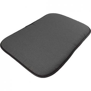 Cama Antideslizante y Lavable para Perros de Tela - Colchoneta Mascotas para Hogar y Transportín (60x50 cm, Negro)