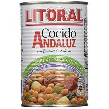 LITORAL Plato Preparado de Cocido Andaluz, Sin Gluten, 425g