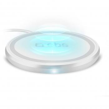 Cargador Inalámbrico SBS 15W Qi Compatible Blanco