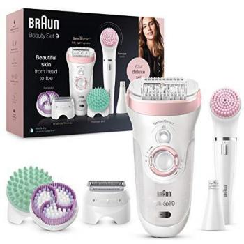 Braun Silk-épil 9-995 Deluxe Beauty Set - 9-in-1 Wireless Wet & Dry Epilator for Face and Body