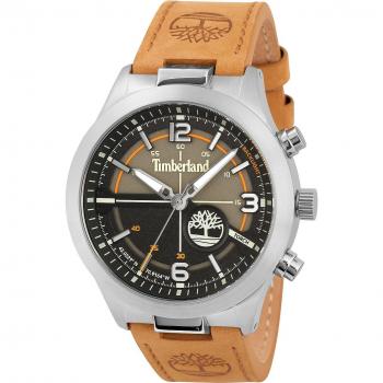 Timberland Men's 44mm Analog Quartz Watch with Leather Strap - Sullivan Model, 5ATM Water Resistant