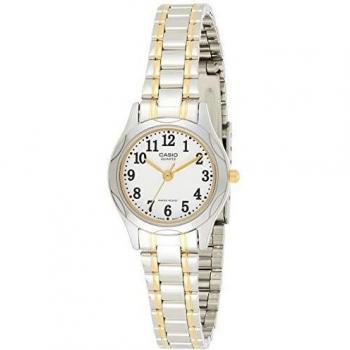 Casio Women's Chic Two-Tone Analog Watch with Mineral Glass - LTP-1275SG-7B