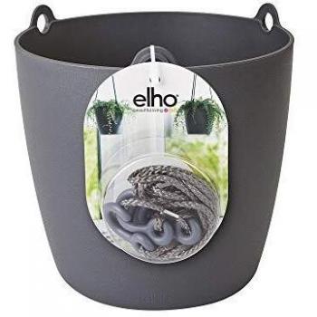 Elho Brussels Hanging Basket Maceta Colgante, Anthracite, 18 cm