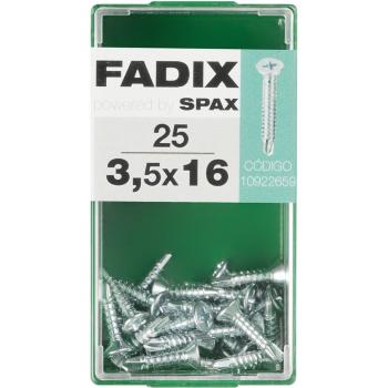 Tornillo Roscachapa Cabeza Plana Ø3,5 x 16 mm - Caja 25 Uds