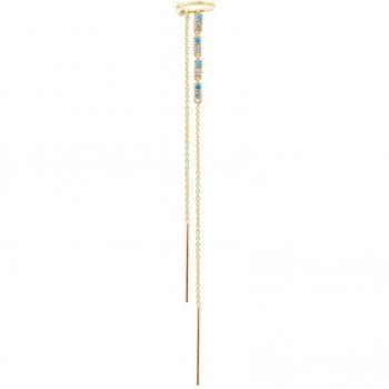 Ear Candy - Piercing múltiple Geraldine de plata bañado en oro amarillo 18k