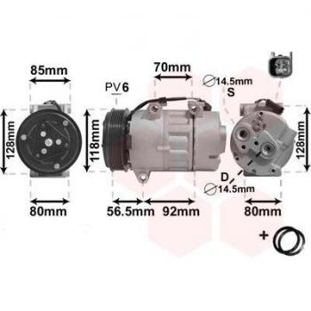 Compresor de aire acondicionado VAN WEZEL 1800K394