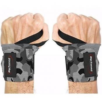 Rip Toned Wrist Wraps 18 Professional Grade with Thumb Loops - Wrist Support Braces for Men & Women - Weight Lifting, Xfit, Powerlifting, Strength Training - Bonus Ebook